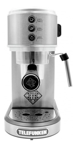 Cafeteira Expresso Telefunken 1350w Roma Pro - 127v Cor Prata 110V