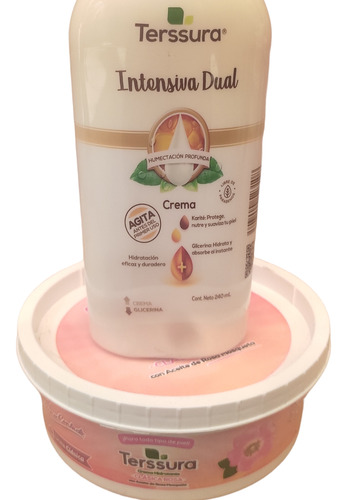 Crema Intensiva Dual 240 Ml + Clásica Rosa Terssura 220 G