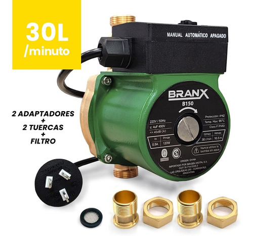 Bomba Presurizadora Agua B150 Branx 120w Eleva Presion 10m