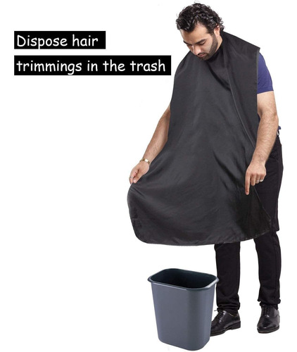 Delantal Para Barba Con Babero Recogedor De Recortes De Pelo
