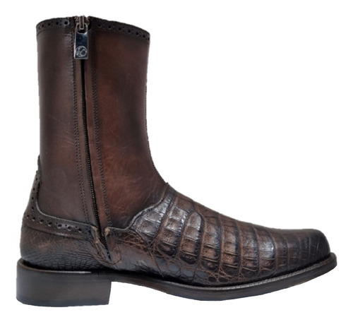 Botin De Vestir Hombre Franco Cuadra Oval Cocodrilo Choco