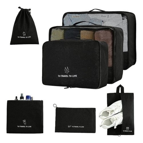 Set Organizador De Equipaje De Viaje  De 7 Piezas Paragon.uy