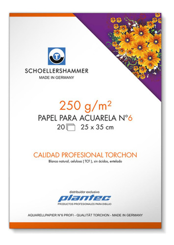 Block Plantec Torchon Acuarela Encolado 25x35cm.250grs. X20h