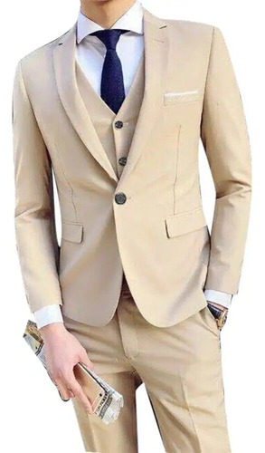 Traje De Boda De 3 Piezas Para Hombre, Blazer Formal De Nego