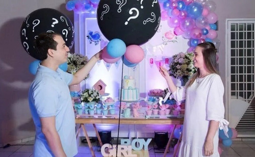 Imagem 4 de 4 de Balão/bexigão Gigante Maxball 40pol Preto/branco Surpresa