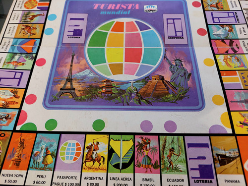 Juego De Mesa Turista Mundial Chateau Mediano 70s (sin Caja)