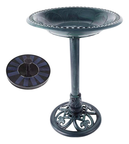 Pedestal Garden Bird Bath Patio Trasero Decoración Césped