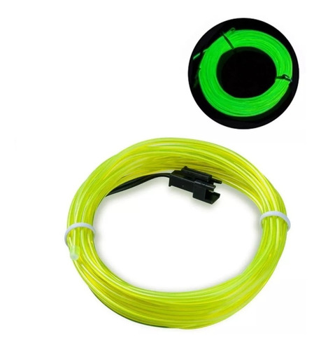 Hilo Luminiscente Luminoso El Wire Neon 3 Metros Mayorled