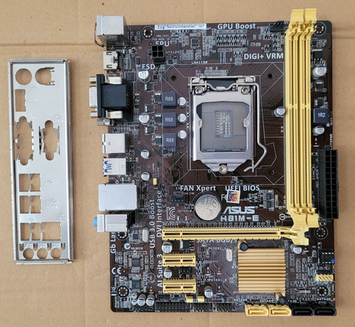 Placa Mãe Asus H81m-e Lga 1150 4° Geração Ddr3 Com Espelho Marrom (Usado)