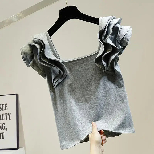 Top De Moda Con Hombros Descubiertos Y Lentejuelas Para Muje