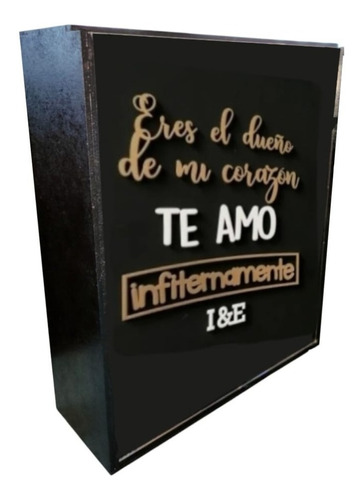 Caja De Madera Para Regalo Personalizada Novio/a 