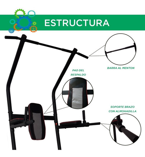 Ejercitador Abdomen Y Dominadas Arg-919 Brazos Pecho Hombros