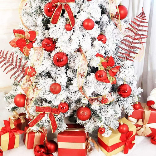 Pack De 12 Esferas Bambalinas Navideñas Adornos Navidad 6cm