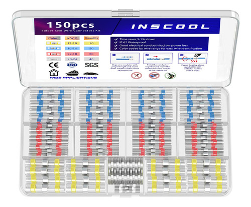 150 Conectores De Alambre De Sellado, Conectores Autosoldabl