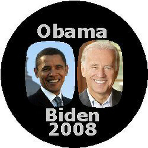 Obama Biden 2008 Boton 1,25  Política Barack Presidente Joe 
