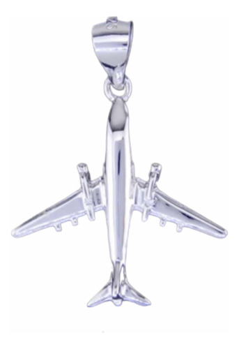 Nuevo Dije De Plata 925 Avion Macizo 20% Off !!