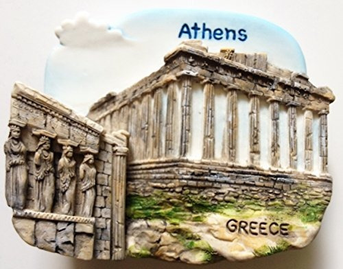 El Partenón Acrópolis Atenas Grecia Refrigerador 3d De Resin