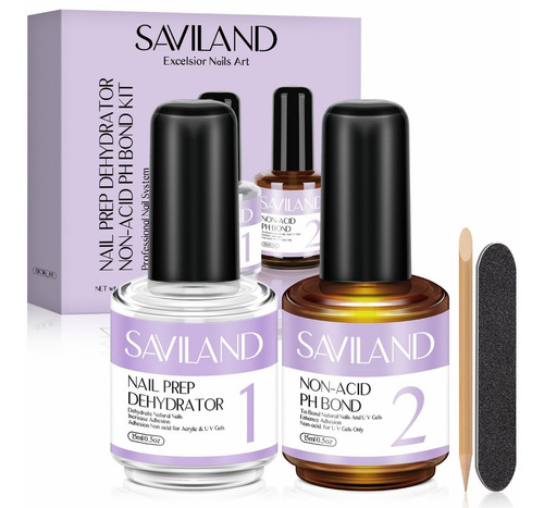 Saviland True Bond + Nivelador Ph, 2 Pzs,15ml, Deshidratador Clear