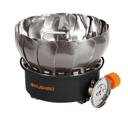 Imagen 3 de 4 de Anafe Portátil Gas Butano Camping Mini Con Protección Viento
