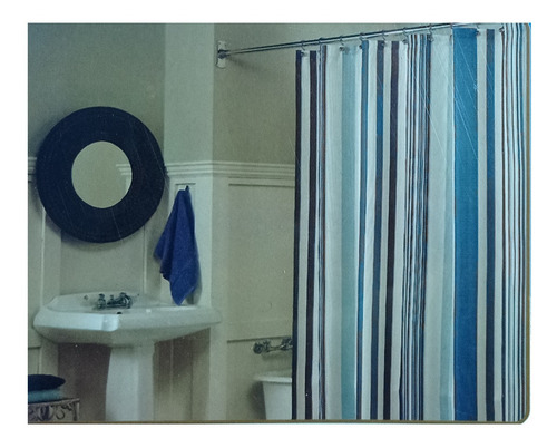 Cortina De Baño Bernice Con Sus Ganchos