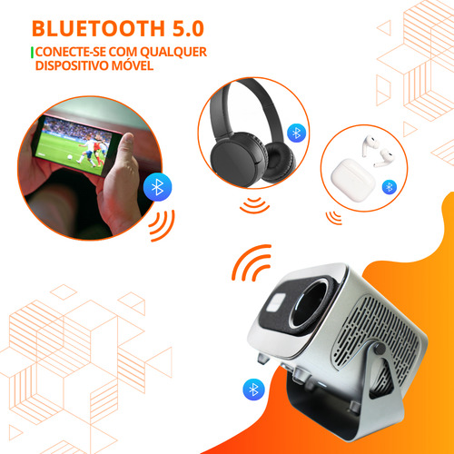 Projetor A15pro Android Cine Box Smart Cpuh713 Wi-fi Hd 4k