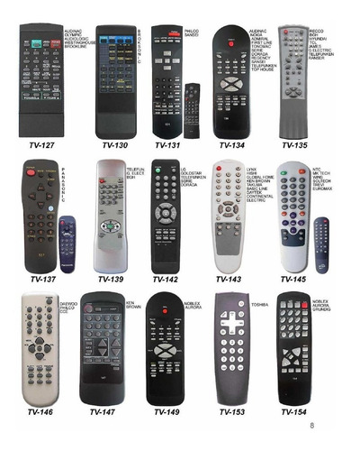 Control Remoto Tv Philips Sanyo Sony Hitachi LG Noblex Y +