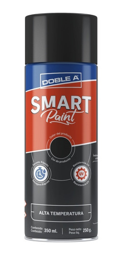 Pintura En Aerosol Alta Temperatura Negro Doble A 350ml 