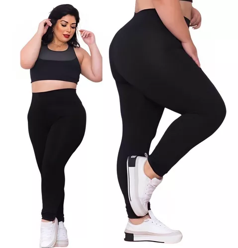 Calça Legging Plus Size Não Fica Transparente Modela Bumbum