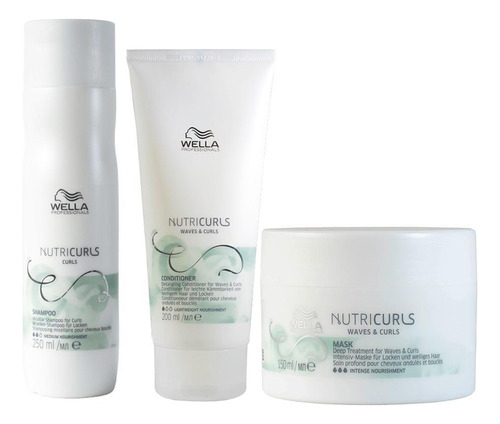 Kit Wella Pro Nutricurls - Sh E Cond E Másc