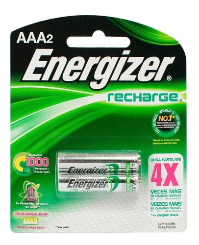 Pilas Energizer Recargables Aaa 700mah X2 U