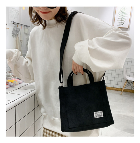 Bolso De Hombro Tipo Tote De Para Pana Para Mujer
