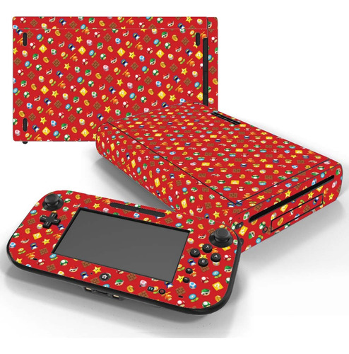 Skin Wii U Mario Vinilo Protector Cubre Gamepad Y Consola