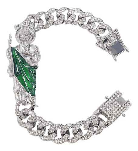 Pulsera De Diamantes New Goddess Of Wealth, Cadena Cubana De