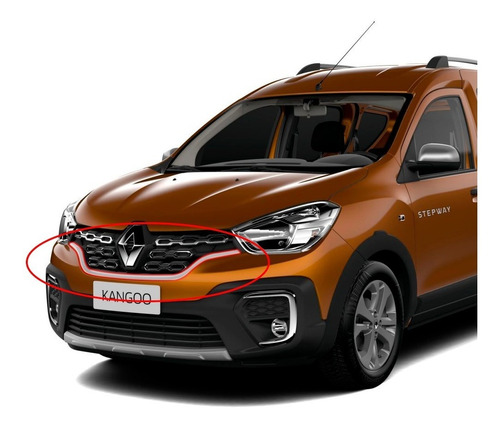 Moldura Embellecedor Central Grilla Renault Kangoo 2018 2019