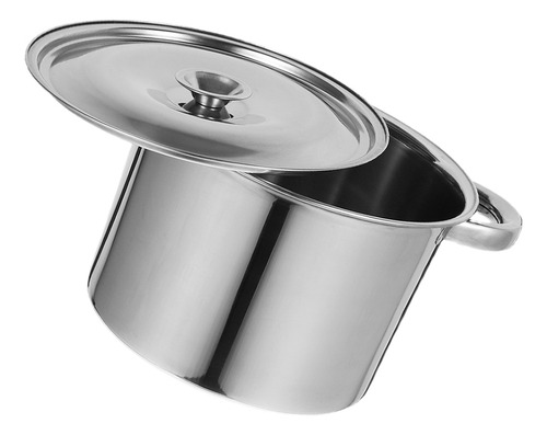 Olla De Acero Inoxidable Con Tapa Y Asas De Alta Resistencia