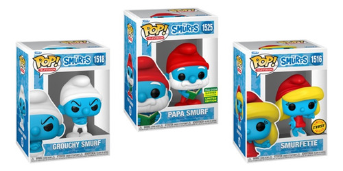Funko: Los Pitufos - Papá Pitufo, Pitufina Chase, Gruñon 3pk