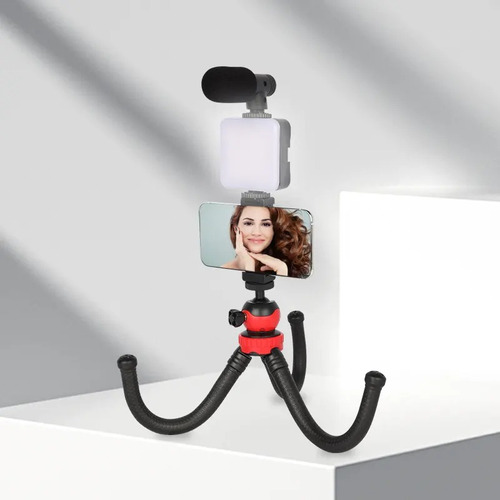 Kit Video Blogger Con Trípode - Micrófono