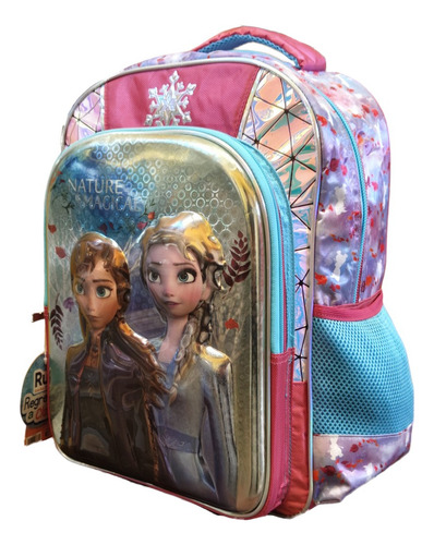 Mochila Backpack Primaria Frozen Ana Elsa 3d Ruz