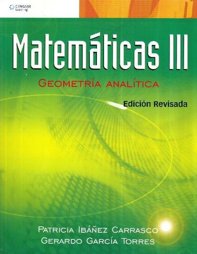 Libro Matemáticas Iii Geometría Analítica De Patricia Ibañez