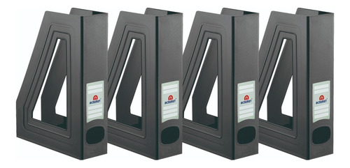 Porta Revista Acrimet 278 1 Classic Fume Pacote Com 4 Un Cor Preto