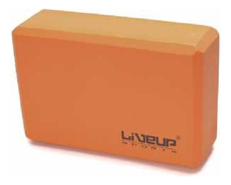 Bloco De Yoga - 22,8x15,2x7,6cm - Cor Laranja -liveup Sports