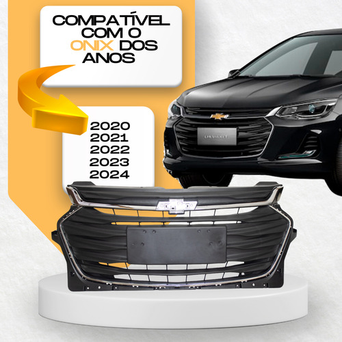 Grade Dianteira Onix 2020 2021 2022 2023 2024 Friso Cromado