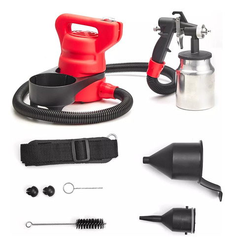 Pistola Paint Pulverizadora Compresor Paint Electrique 650w Rojo