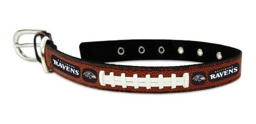 Piel Baltimore Ravens Collar Clásico De Fútbol, Medio.