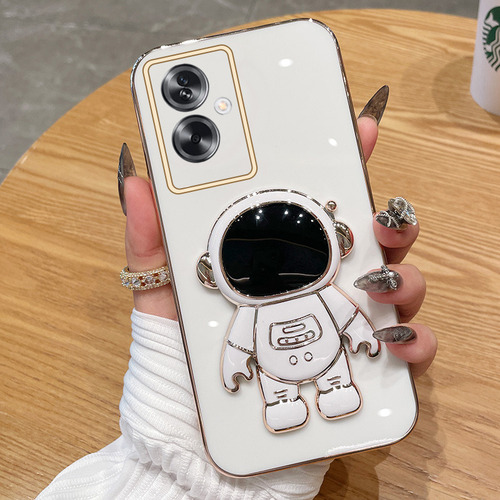 Funda Para Oppo A79 5g Reno 11f Chapado Astronauta Anillo