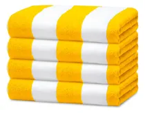 Comprar Avalon Towels Cabana - Toallas De Playa A Rayas, Paquete De 4 Toallas De Piscina De Tamaño Grande De 30 X 60 Pulgadas, Algodón Hilado En Anillo De Alta Calidad, Súper Suaves, Altamente Absorbentes