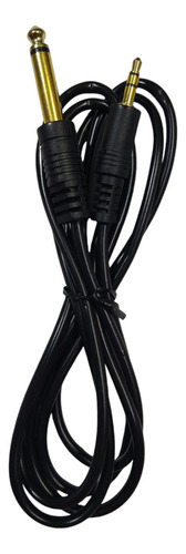 Pack X 5u.cable Audio 6,35 Mono Amini Plug 3,5 De 1.5 Metro