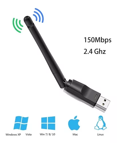 Adaptador Wifi USB Antena Wifi Tarjeta adaptadora Wi fi USB Adaptador Wi-fi  Ethernet Wifi Dongle MT7601 Controlador gratuito para PC Computadora  portátil de escritorio Tan Jianjun unisex