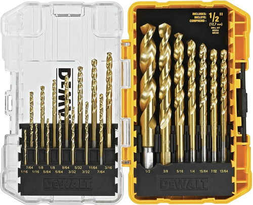 Juego De Mechas De Titanio Dewalt 21 Piezas