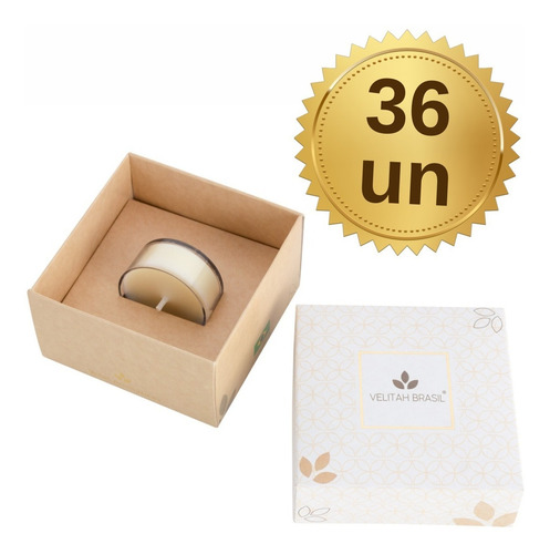 Imagem 1 de 6 de Kit 36 Mini Vela Premium Verbena Lembrancinha Casamento C/1